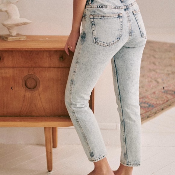 Sezane Light Blue Straight Leg Jeans - Picture 2 of 5